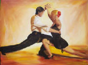  Tango dancers acrylic painting on canvas