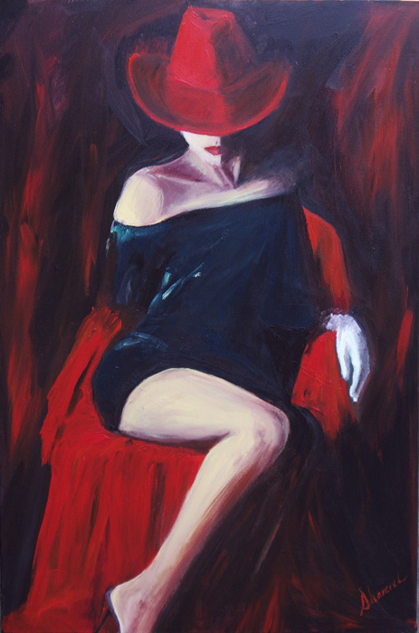 woman in blackdress and red hat painting.jpg